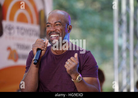 Darius Rucker performs on the Today Show during his 'Southern Style' Tour. Stock Photo