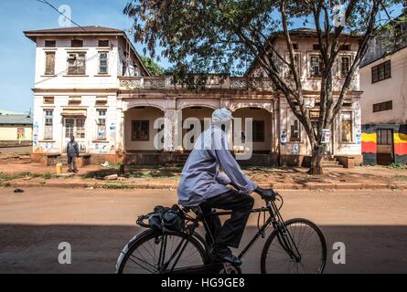 Historical and colonial architecture in Jinja town, Uganda Stock Photo ...
