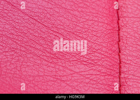 close up red leather texture background, can be used as background Stock Photo