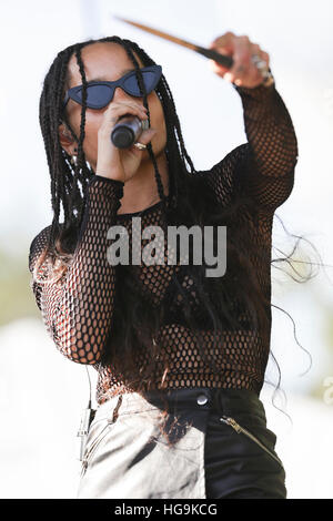 Zoe Kravitz and Lolawolf perform at Day Two of the Budweiser Made In America Festival Stock Photo