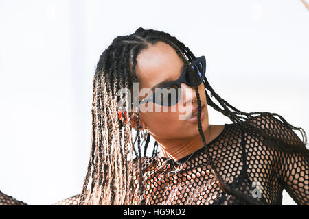 Zoe Kravitz and Lolawolf perform at Day Two of the Budweiser Made In America Festival Stock Photo