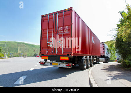 Truck with container Stock Photo