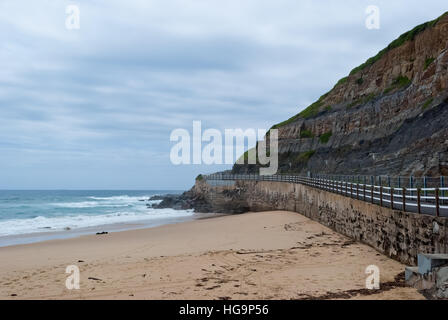 Newcastle cliffs and coast, Australia Stock Photo