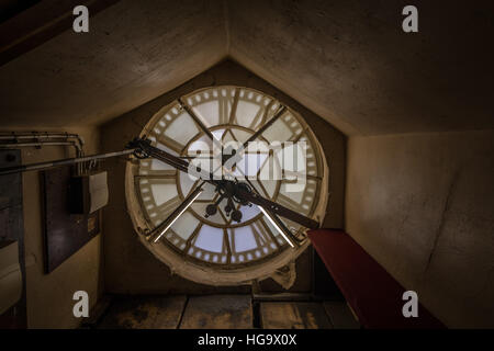 Old church clock tower in Bath England Stock Photo