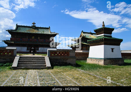Chinese-style temples of Erdene Zuu Monastery. Stock Photo