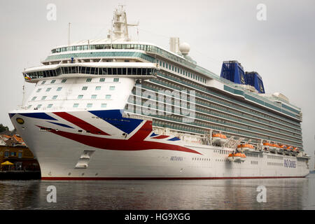 P and O Brittania docked in Stavanger, Norway Stock Photo