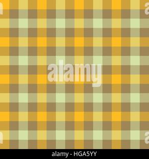 Yellow beige check tablecloth seamless pattern. Vector illustration. EPS 10. Stock Vector