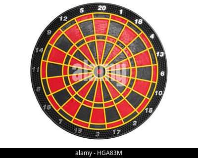 Electronic dartboard for soft tip darts isolated on white background Stock Photo