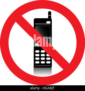 No mobile phones allowed sign Stock Photo