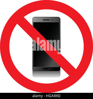 No smartphones allowed sign Stock Photo