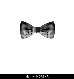 Vector black bow tie on a white background Stock Vector