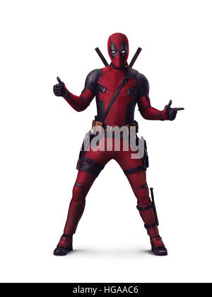 RELEASE DATE: February 12, 2016 TITLE: Deadpool STUDIO: Twentieth Century Fox Film DIRECTOR: Tim Miller PLOT: A former Special Forces operative turned mercenary is subjected to a rogue experiment that leaves him with accelerated healing powers, adopting the alter ego Deadpool PICTURED: Ryan Reynolds as Wade Wilson / Deadpool (Credit Image: © Twentieth Century Fox Film/Entertainment Pictures)