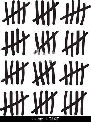 60 lines counting - Sixty birthday Stock Vector