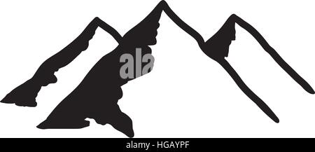 Mountains with three peaks Stock Vector
