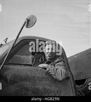 Private First Class serving overseas with the United States Army, 1943. Stock Photo