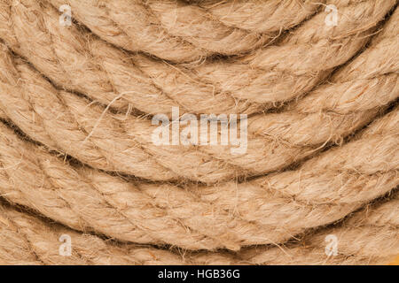 top view close up of rope spiral texture pattern Stock Photo