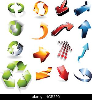 Colored arrows vector Stock Vector