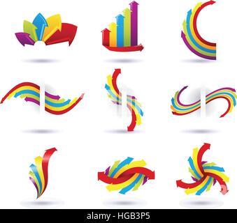 Colored arrows vector Stock Vector
