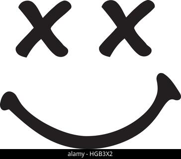 Yellow smiley with x-rated eyes Stock Vector Image & Art - Alamy