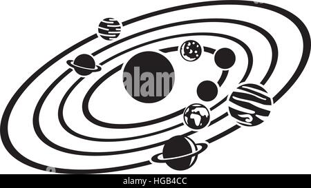 The Solar System Stock Vector Image & Art - Alamy