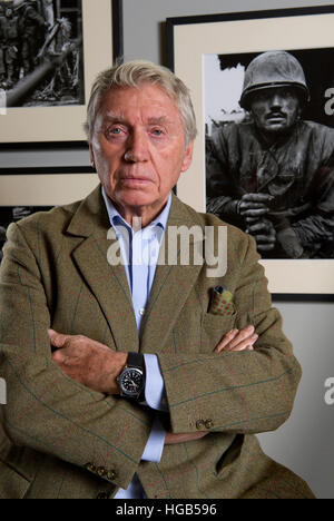 Conflict photographer Don McCullin photographed on turning 80 years of age, with an exhibition of his most famous photographs. Stock Photo