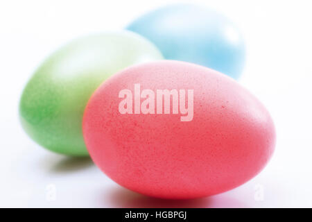 Pastel-coloured painted easter eggs Stock Photo