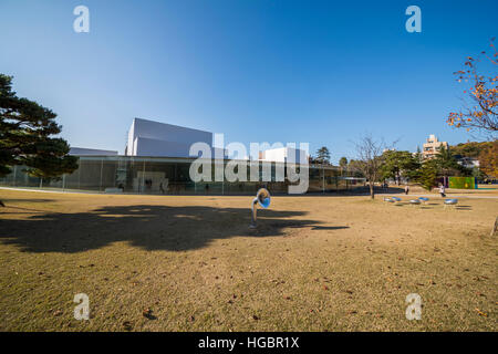 Exterior of 21st Century Museum of Contemporary Art, Kanazawa, kanazawa City, Ishikawa Prefecture, Japan Stock Photo