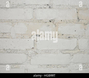 Closeup of white horizontal bricks. Nice textured backdrop or background. Stock Photo