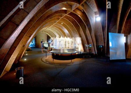 The 'Espai Gaudi' in the attic of 'La Pedrera'  in Barcelona Stock Photo