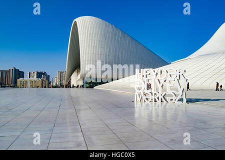 Heydar Aliyev Cultural Center in Baku, Azerbaijan Stock Photo