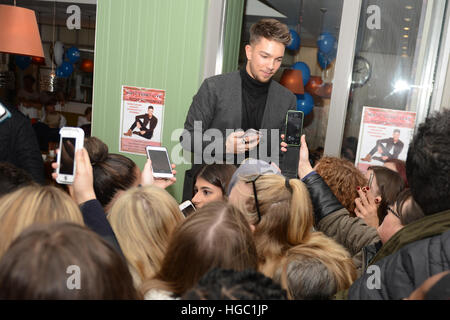 Matt Terry meets fans in his hometown of Bromley  Featuring: Matt Terry Where: Bromley, United Kingdom When: 07 Dec 2016 Stock Photo