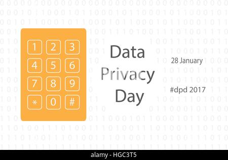Data privacy day Stock Vector