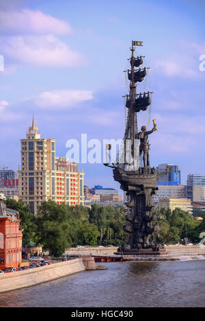 Monument to Peter the Great, Moscow, Russia Stock Photo