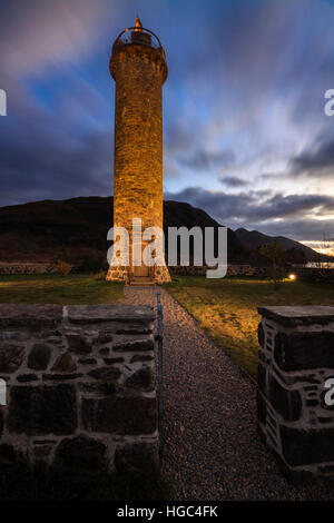 Glenfinnan Monument in the Scottish Highlands.