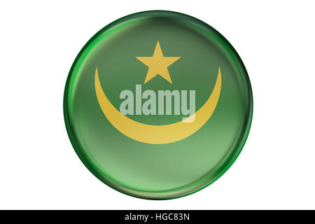 3D Flag of Mauritania on circle Stock Photo - Alamy