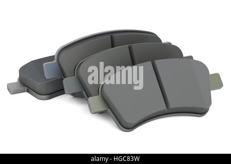 Brake pads, 3D rendering isolated on white background Stock Photo