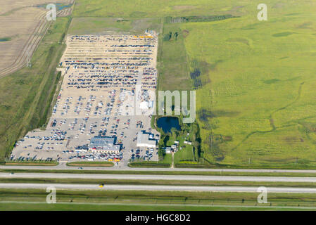 Aerial view at Edmonton city suburb. Edmonton city, Alberta province,  Canada Stock Photo