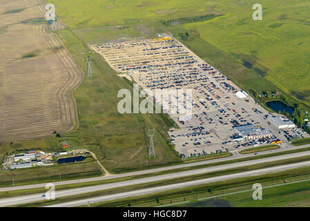 Aerial view at Edmonton city suburb. Edmonton city, Alberta province,  Canada Stock Photo