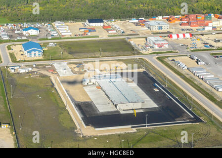 Aerial view at Edmonton city suburb. Edmonton city, Alberta province,  Canada Stock Photo