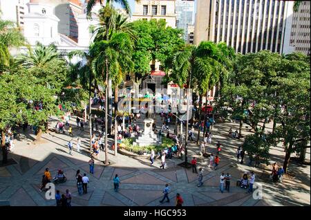 View of the Berrio square in Medellin, Colombia Stock Photo