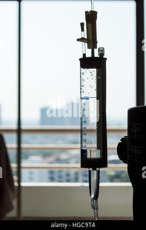 intravenous drip chamber with scale Stock Photo