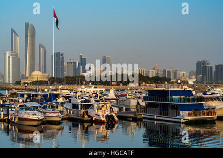 City skyline, Abu Dhabi, United Arab Emirates Stock Photo