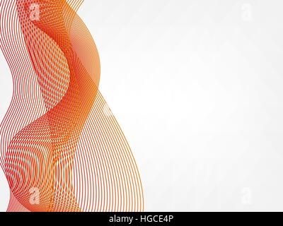 abstract vector waved line background - red and orange Stock Vector