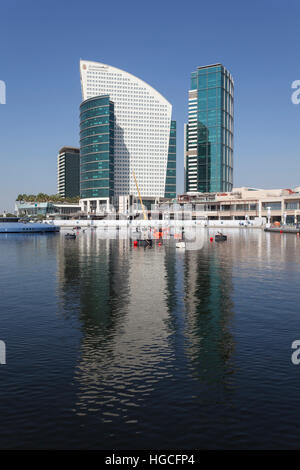 Hotel Intercontinental at the Dubai Festival City Stock Photo