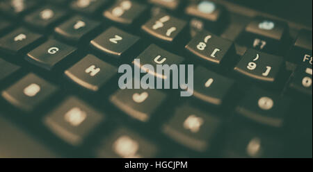 Closeup shot of a black keyboard Stock Photo