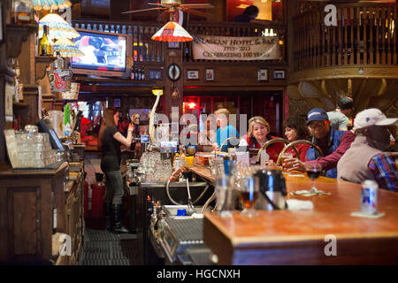 Alaskan Hotel and Bar. The Alaskan Hotel is the best-preserved and oldest operating hotel in Southeast Alaska. The Alaskan Hotel was built in 1913 by Stock Photo