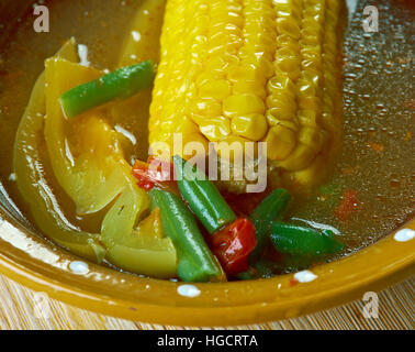 Sayur asem is a popular Indonesian vegetable in tamarind soup Stock ...