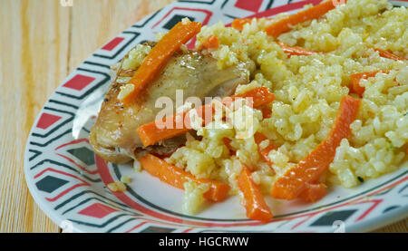 Persian Carrot rice Havij Polo Stock Photo