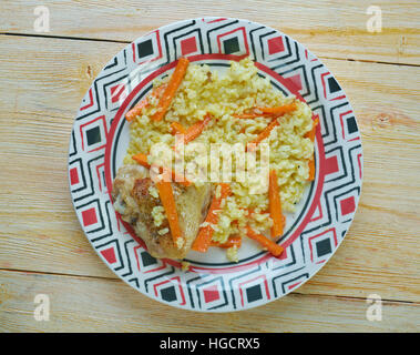 Persian Carrot rice Havij Polo Stock Photo