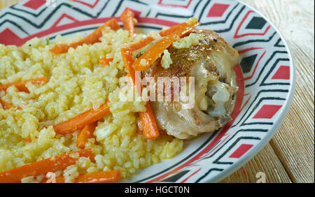 Persian Carrot rice Havij Polo Stock Photo